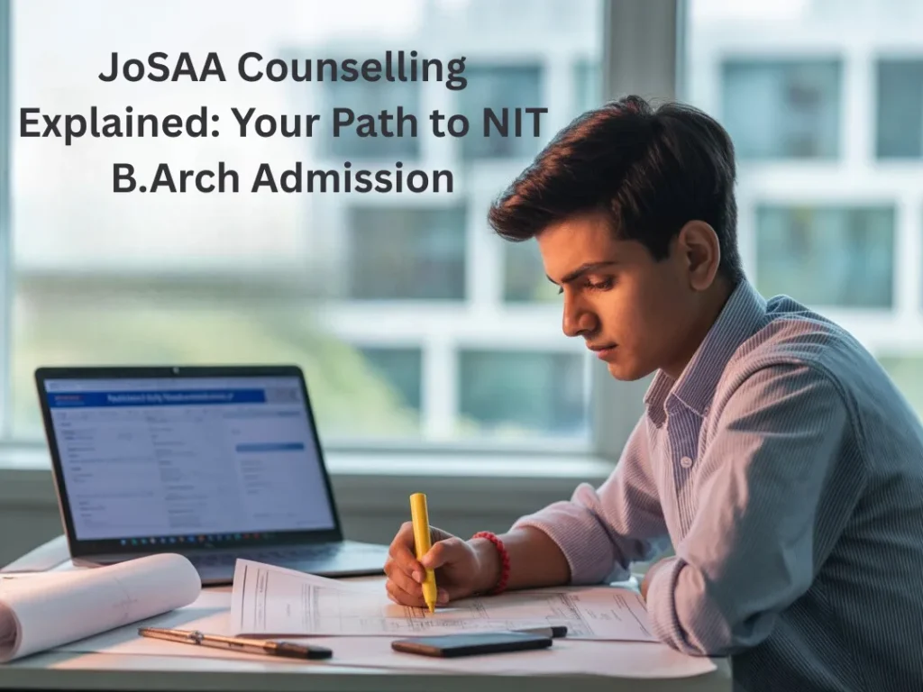 JoSAA counselling guide for NIT B.Arch admission.